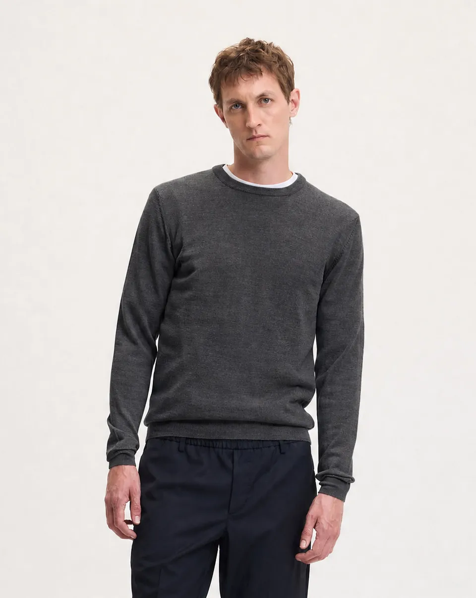 GOODPEOPLE Essential maglione merino lana grigio