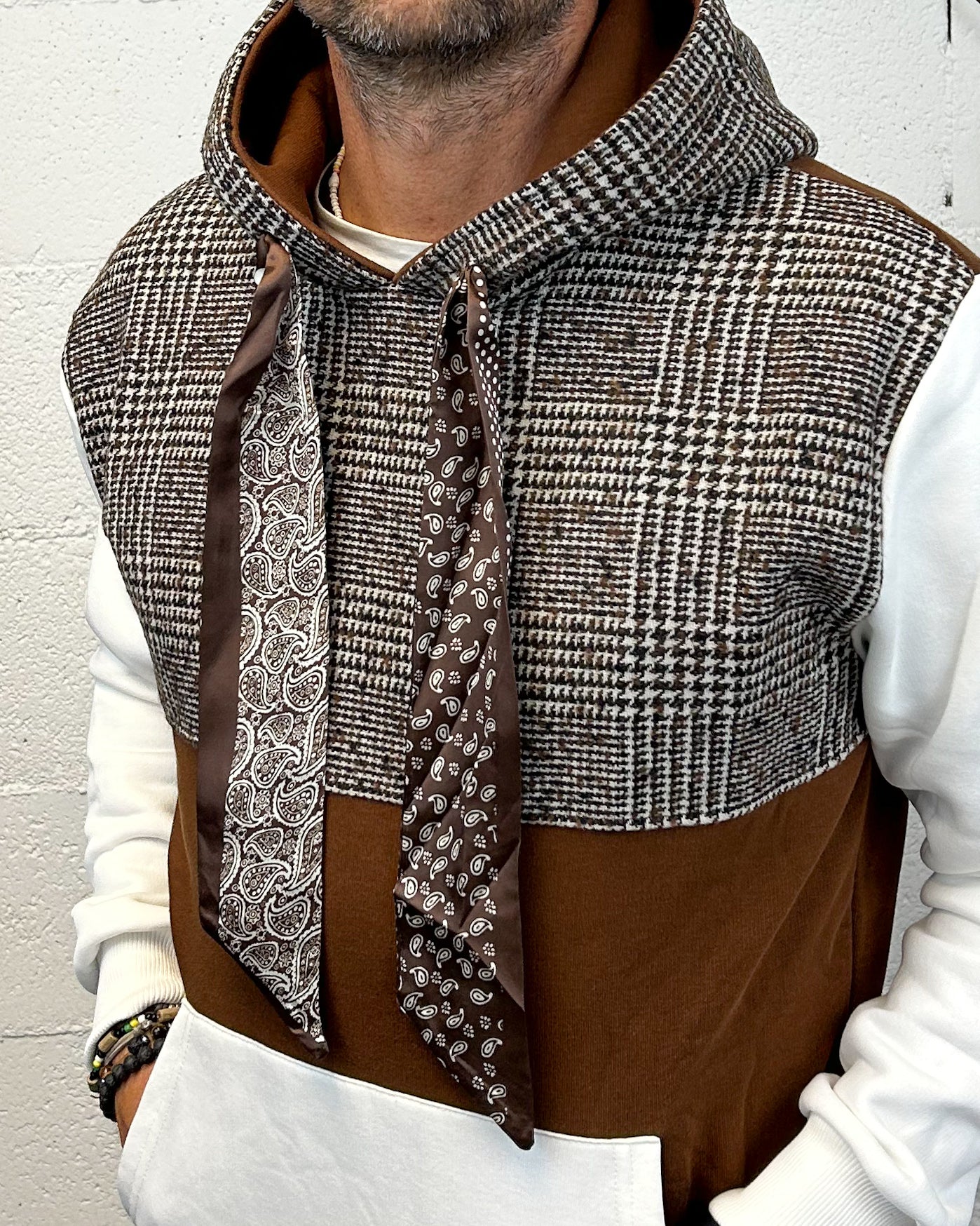 ONLYONE OVER-D Combinata Tartan felpa vestibilita regolare