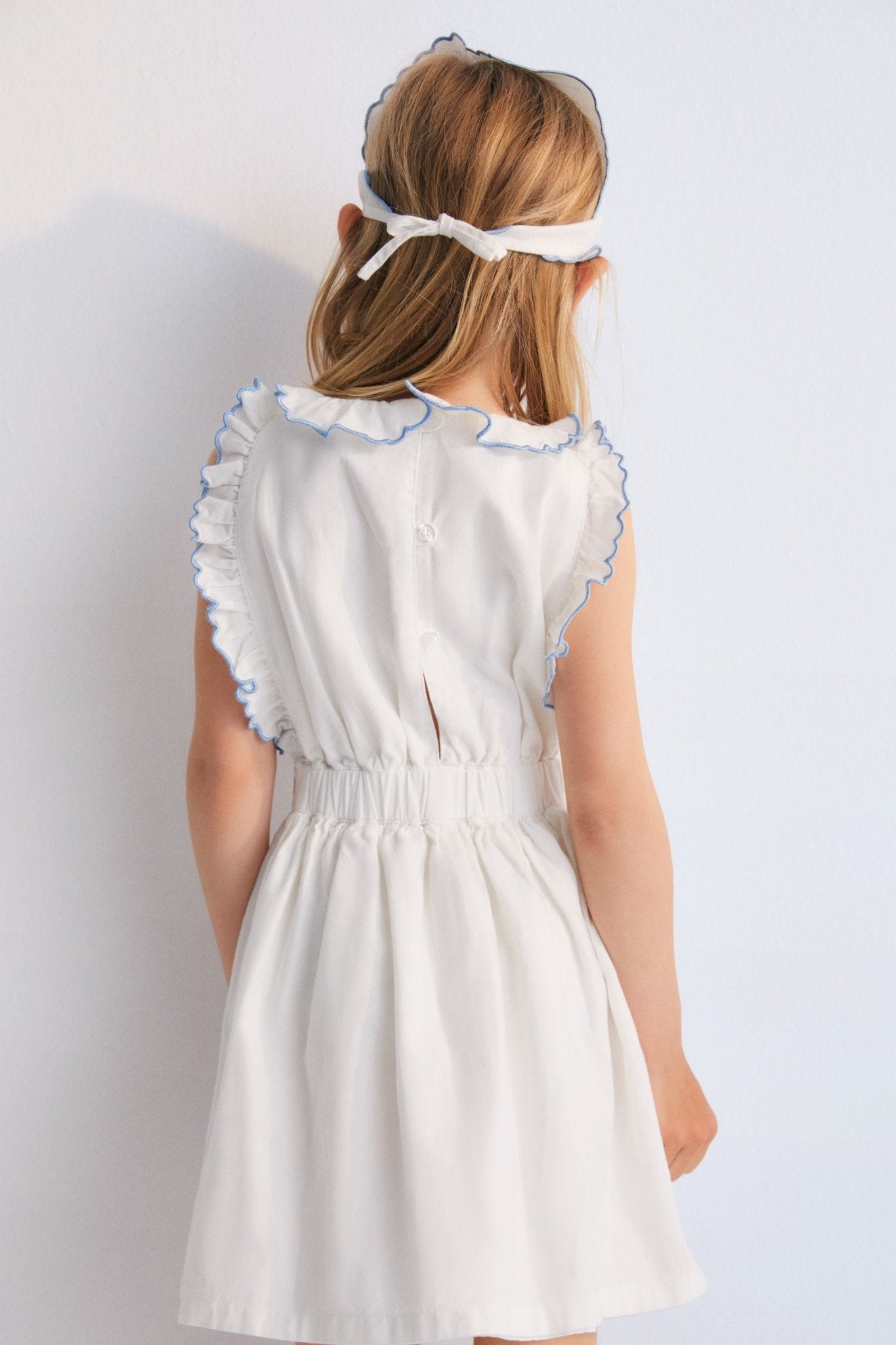 THE NEW SOCIETY Hermione vestito bianco ricamo cotone