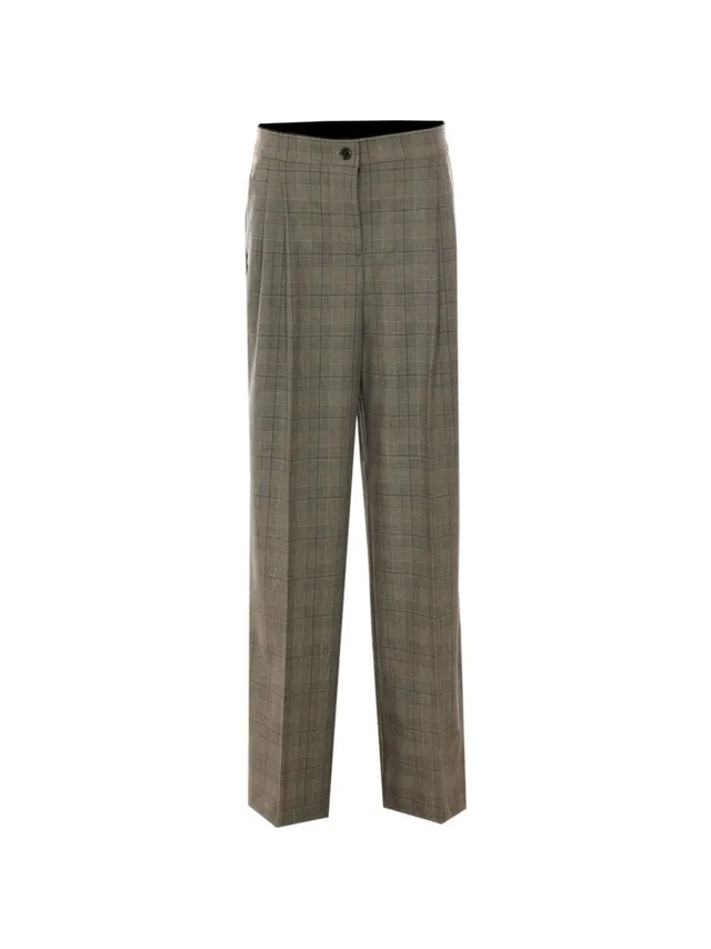 Pinko 107476 pantaloni beige bordeaux nero design essenziale