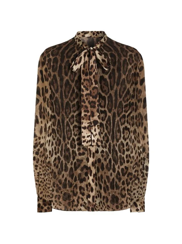 Dolce & Gabbana F5T27T camicia leopardata donna