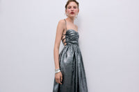 The New Society Uxia vestito argento festa