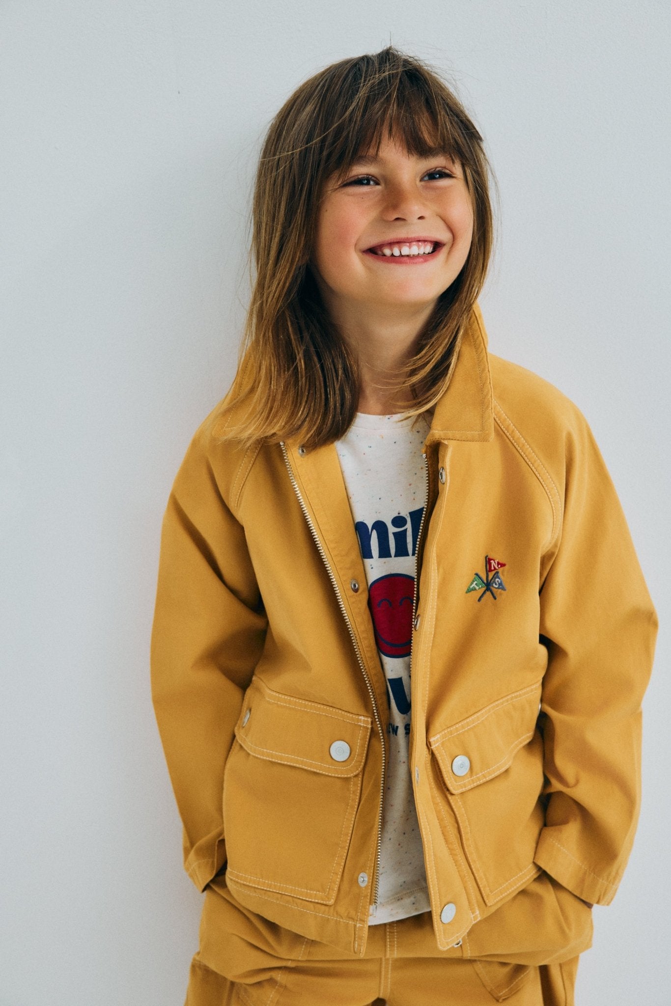 The New Society Cosmos Jacket giacca bimbo Honey Gold