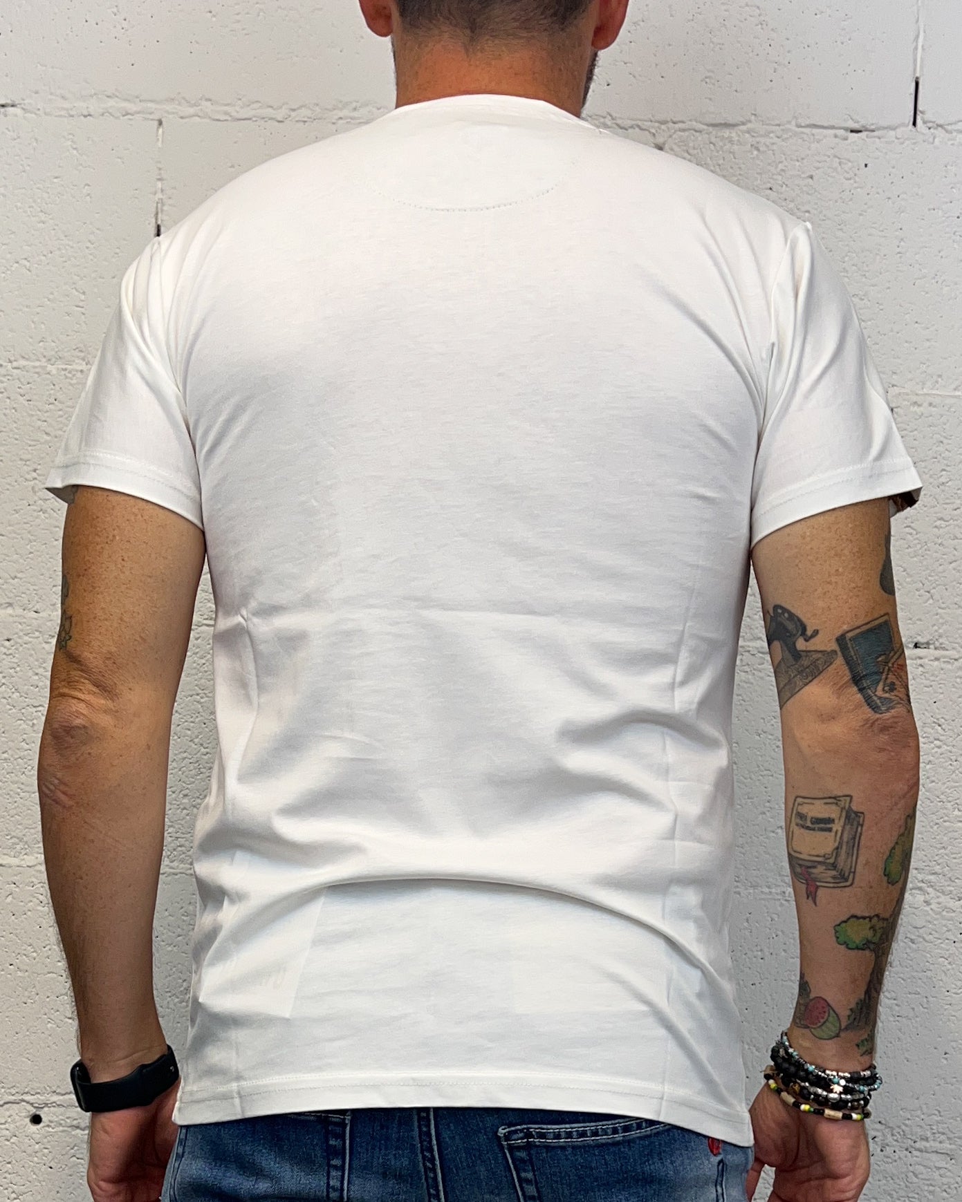 ONLYONE OVER-D Taschino t-shirt panna slim