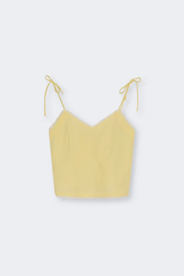 The New Society Amaryllis Top Donna Lino Soft Lemon