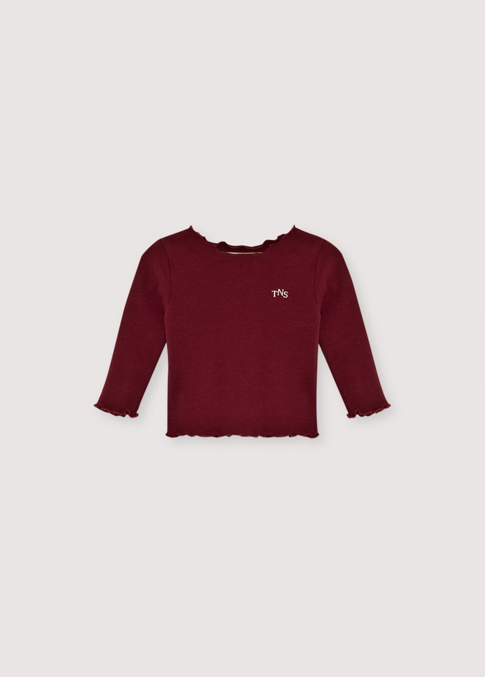The New Society Rib t-shirt baby cotone plum 6 mesi