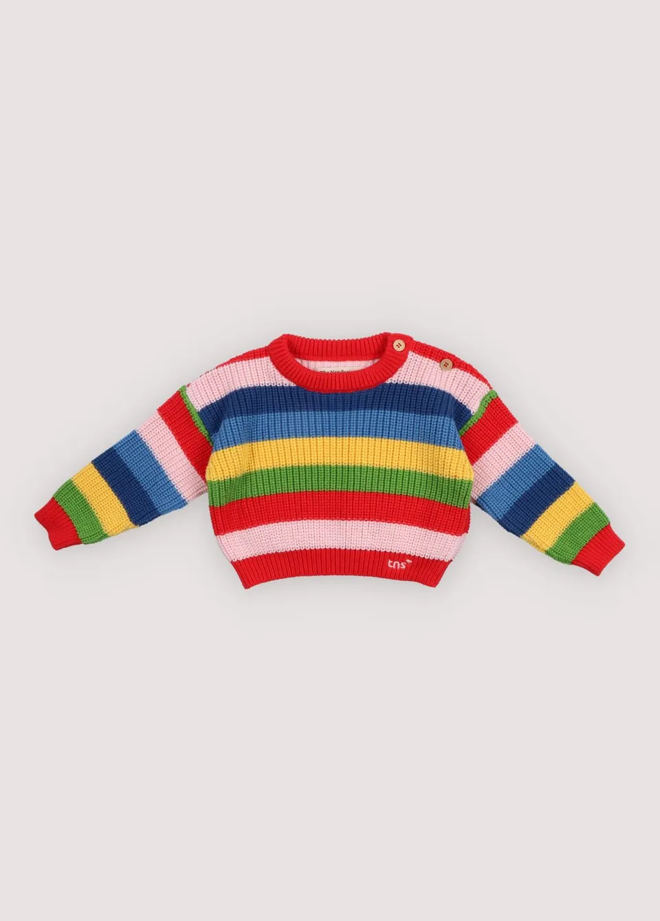 The New Society Canela Tulip Red maglia neonato 6 mesi righe