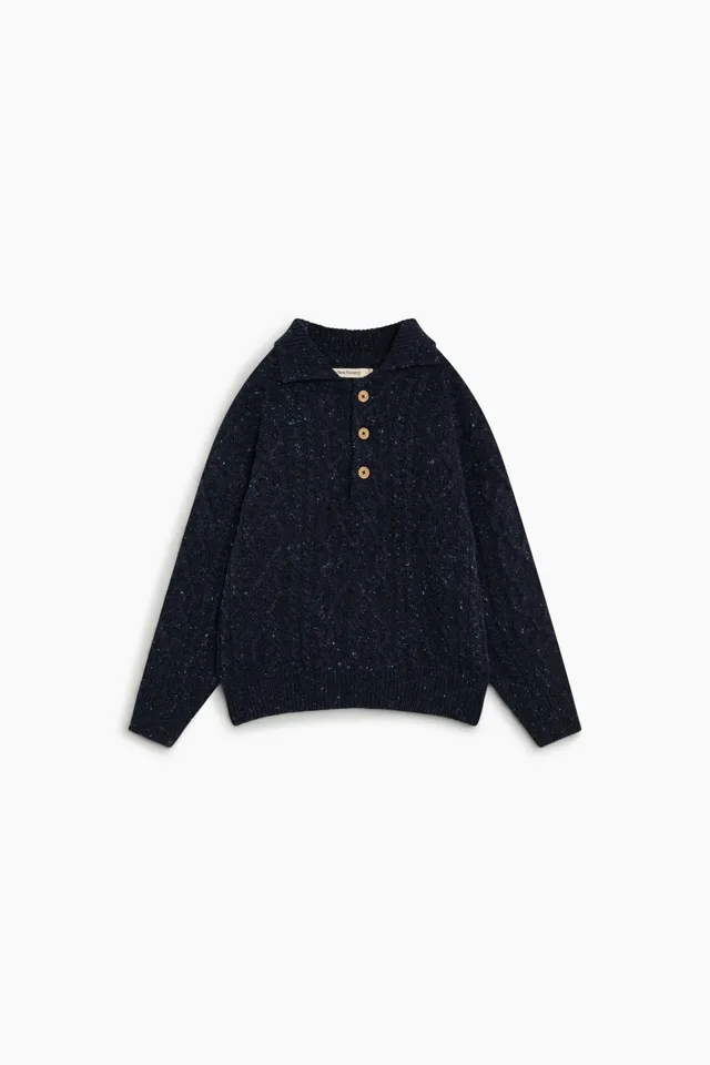 The New Society Solin polo donna nero lana