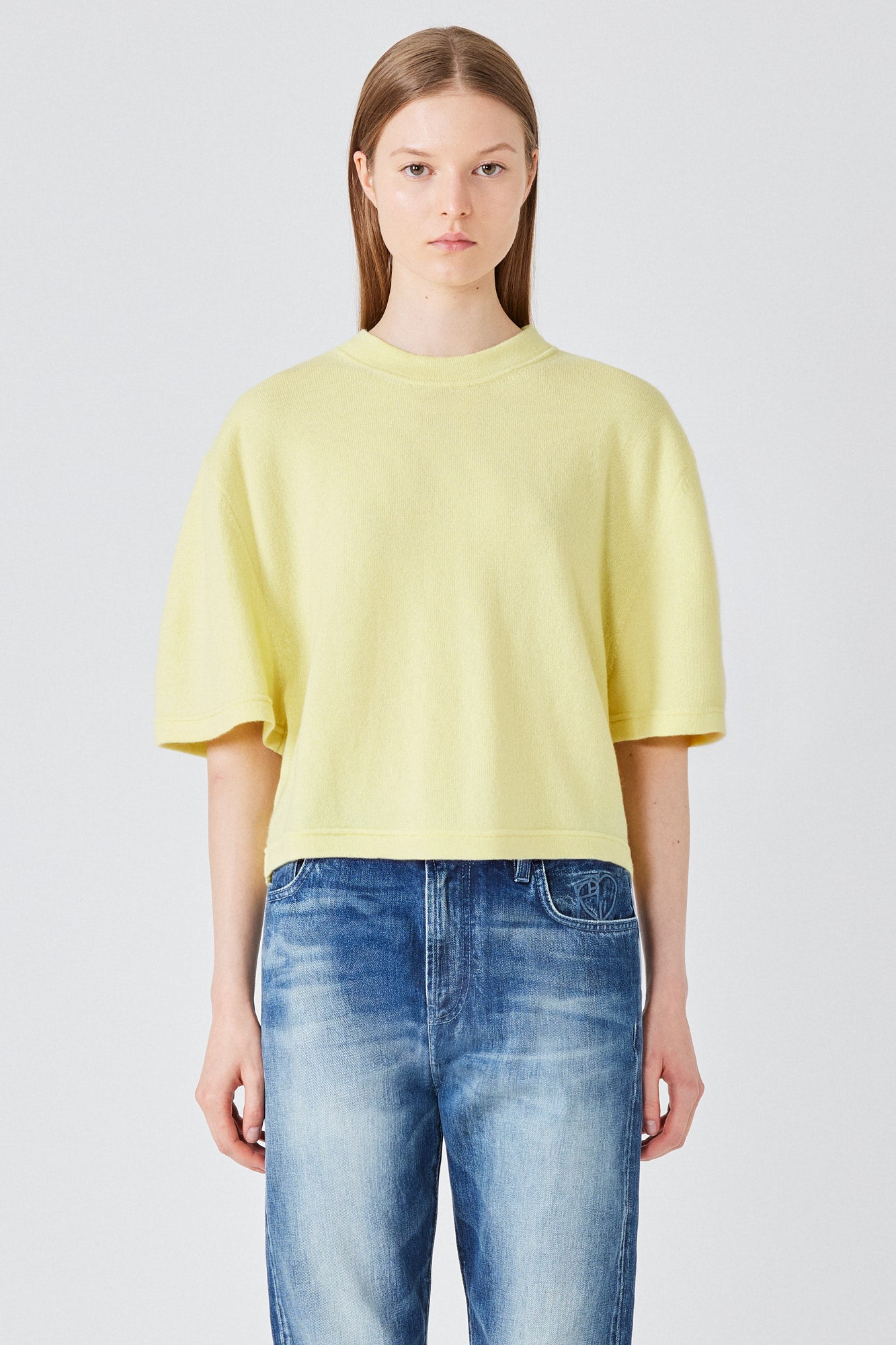 Sa Su Phi T-Shirt Corta maglia gialla cashmere