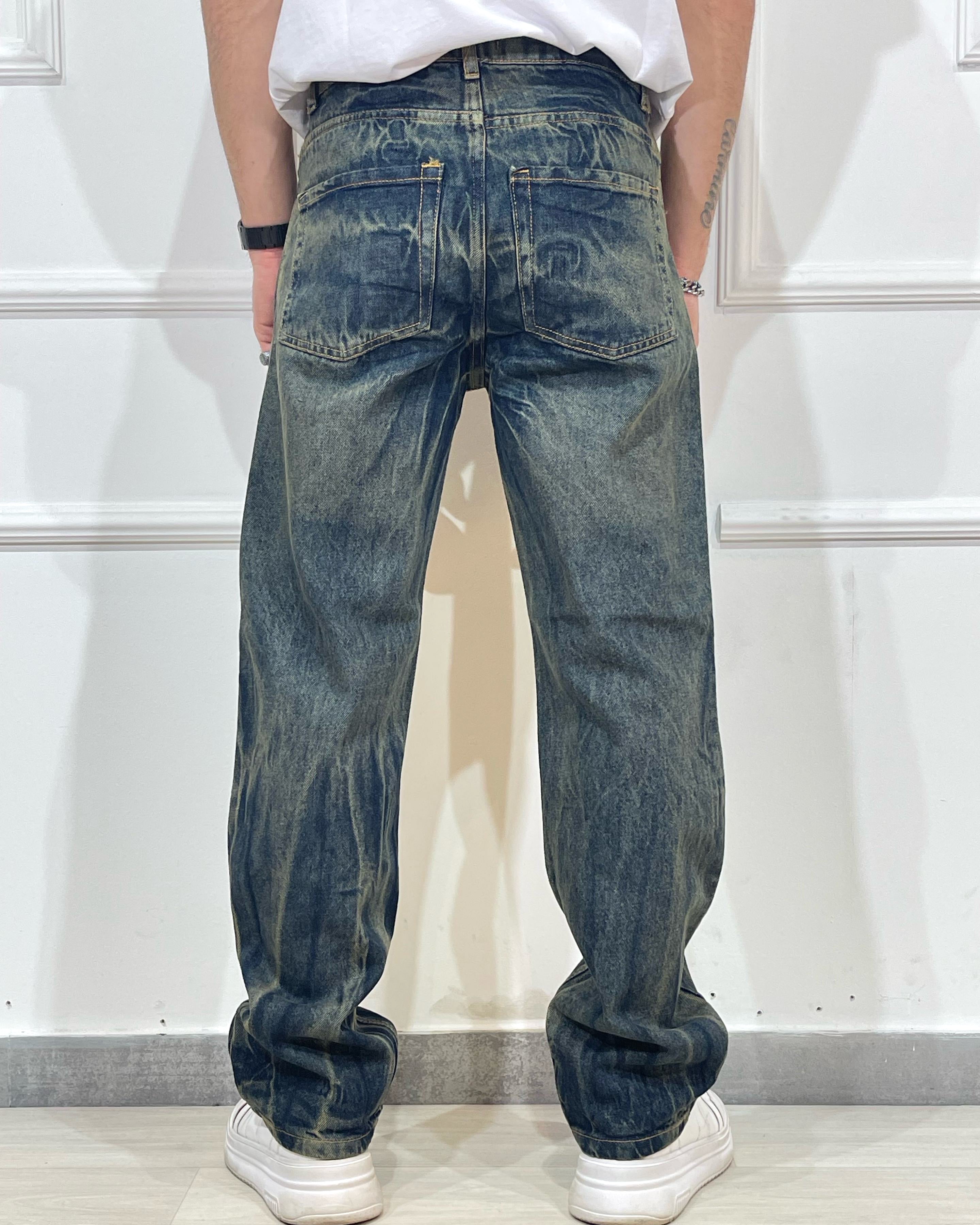 QBRICK 576 Jeans Baggy Uomo Vestibilità Regolare