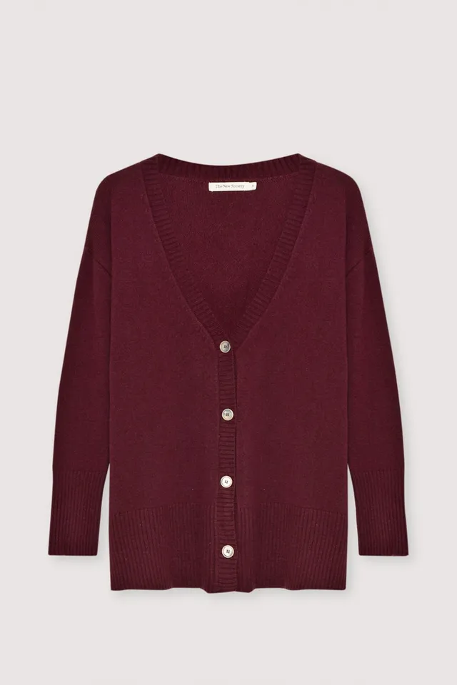 The New Society Agatha cardigan donna viola cashmere