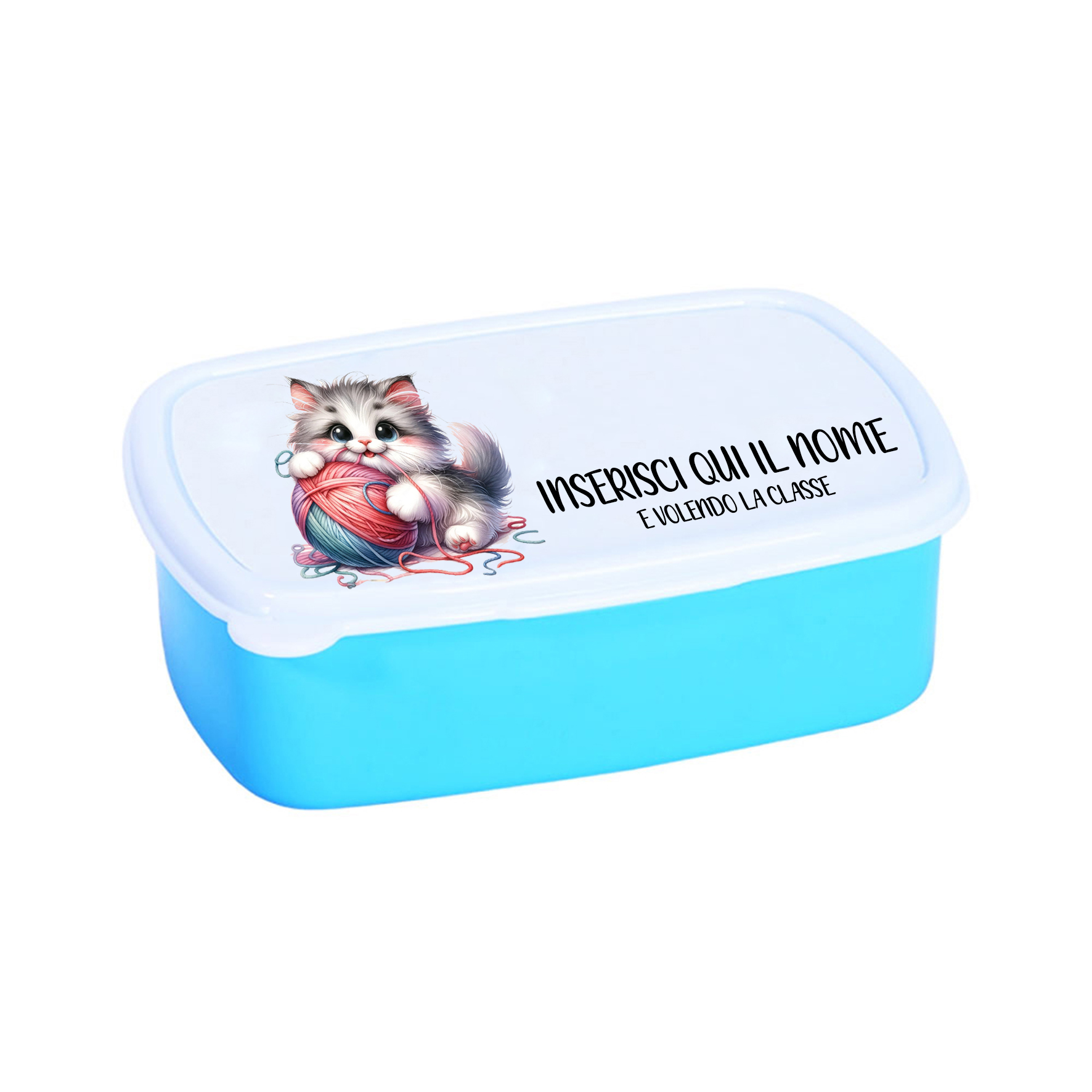 Mr. Gadgets Gatto portamerenda azzurro per scuola