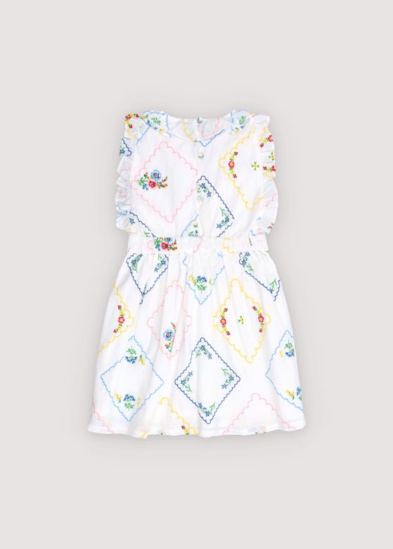 The New Society Jacinthe vestito 6 anni ricamo fiori