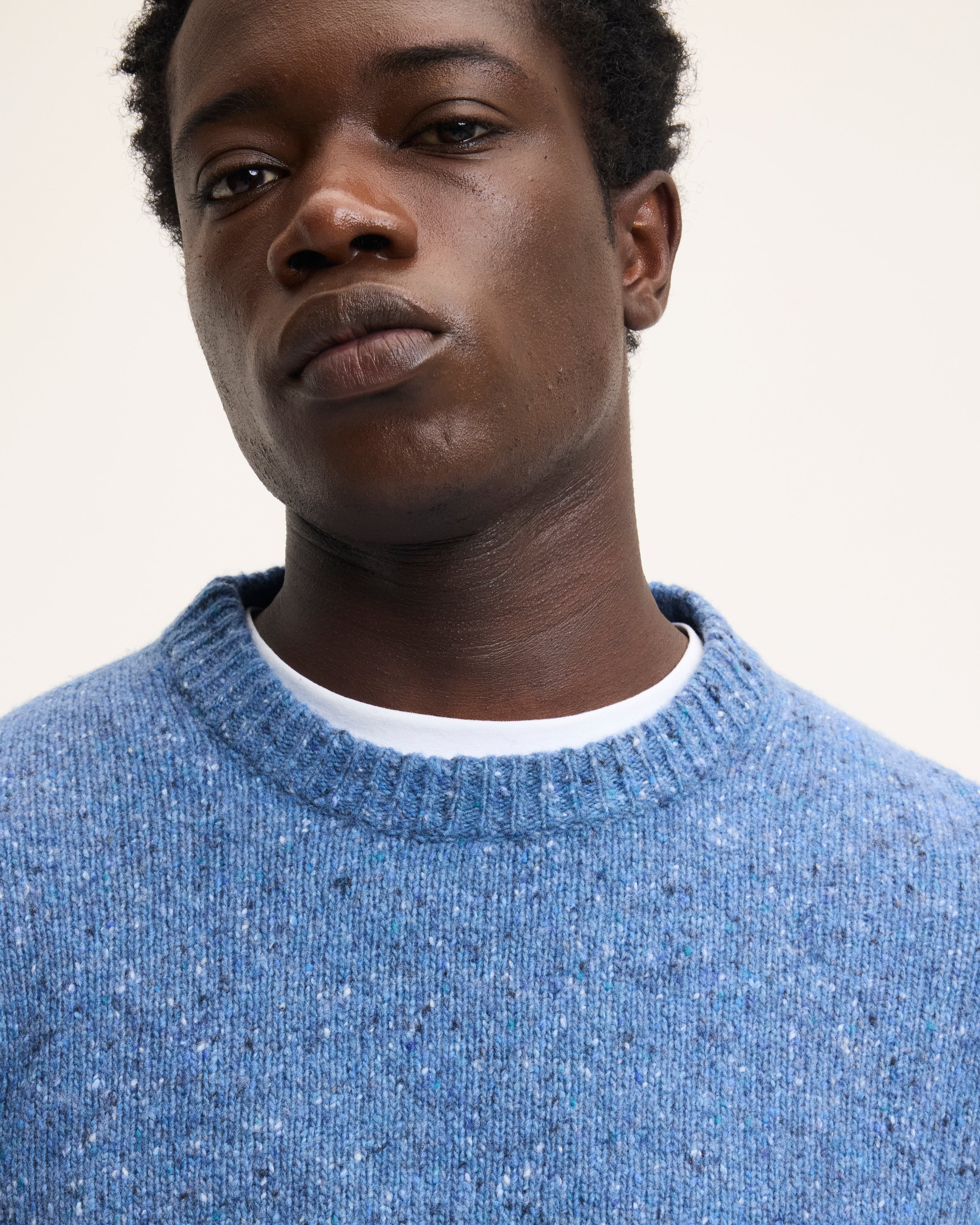 Goodpeople Kookai maglione blu denim misto lana