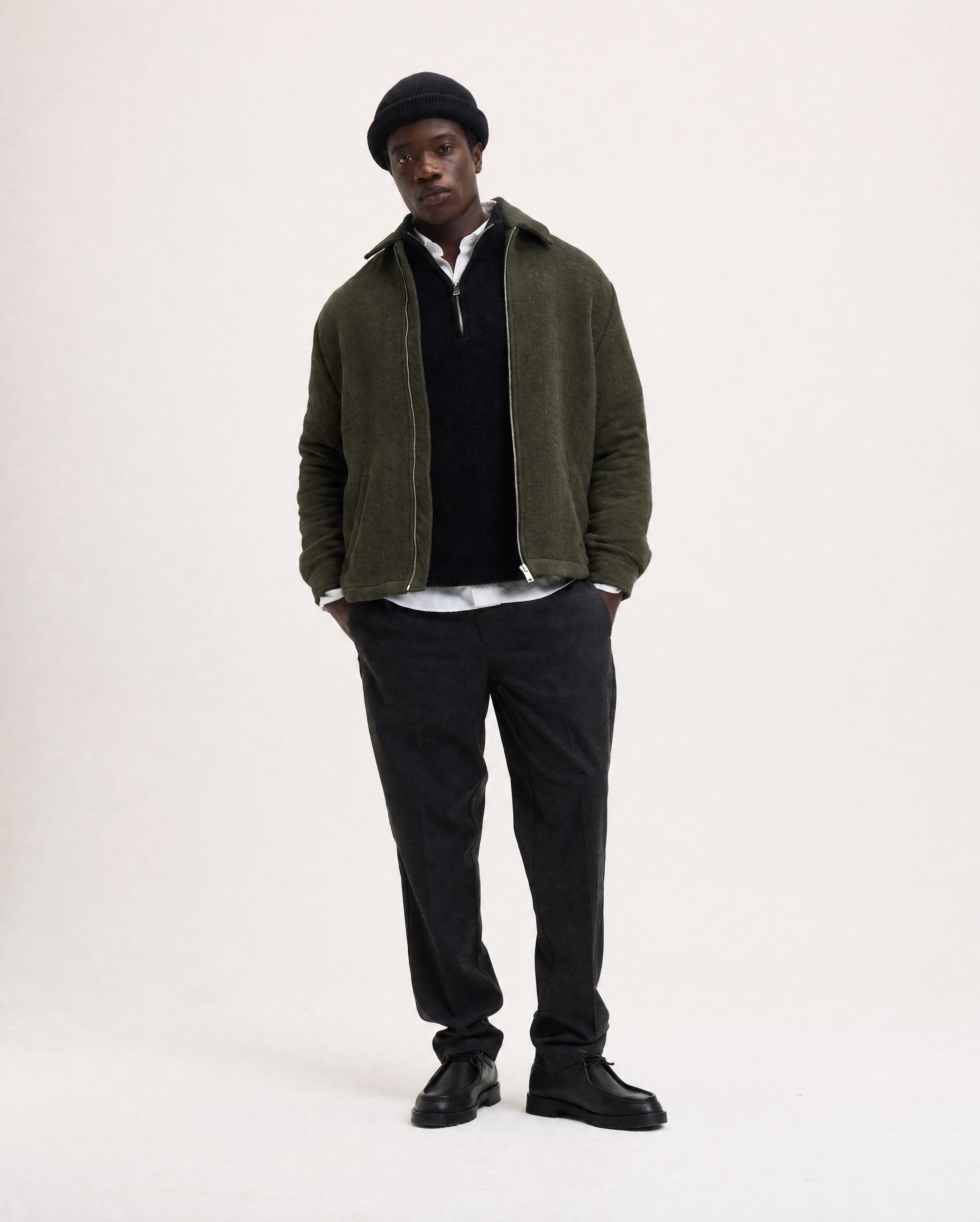 Goodpeople Sand giacca verde lana