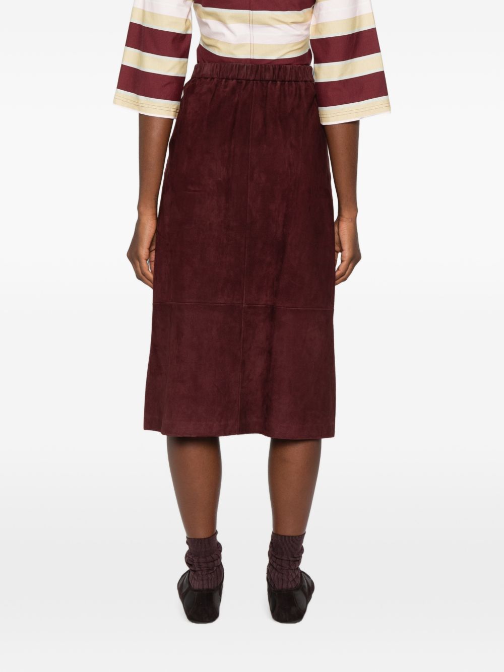 S Max Mara 2629406011600 gonna corta dark ruby donna