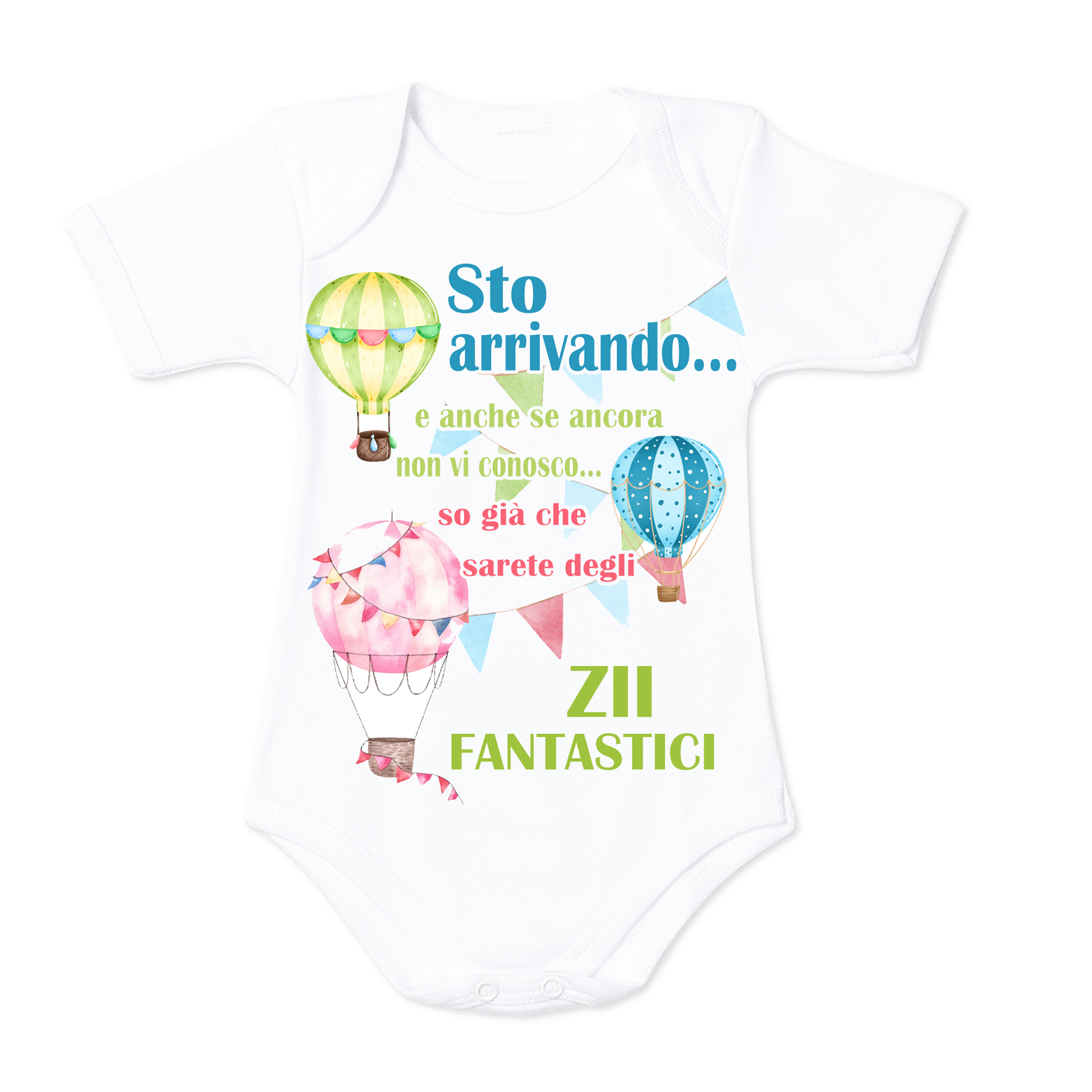 Mr. Gadgets Sto Arrivando body neonato cotone mongolfiera