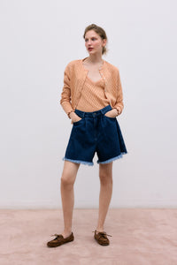 The New Society Lirio top donna Peach Nougat maglia