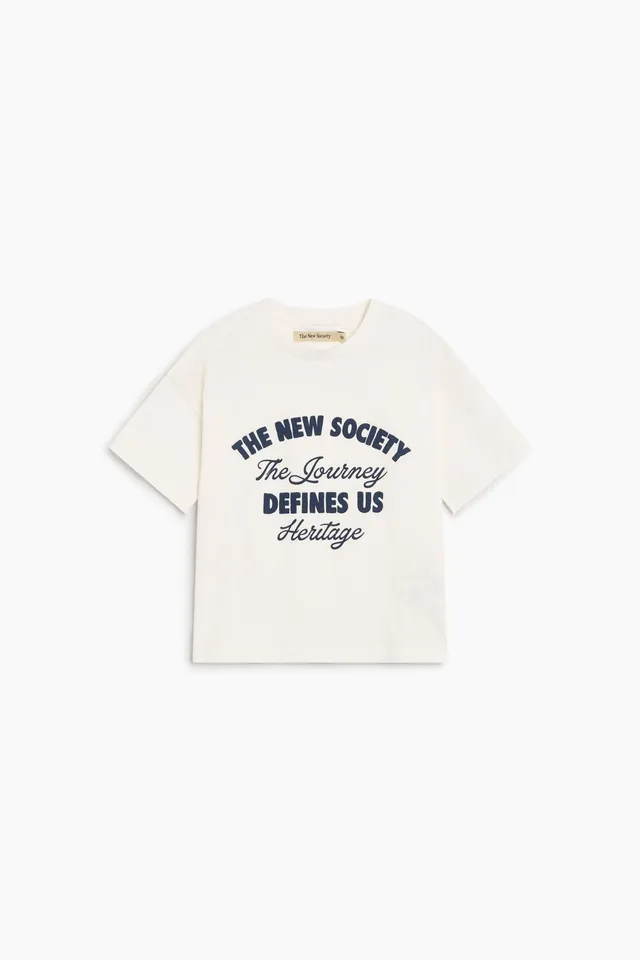The New Society Bay maglietta stampa cotone