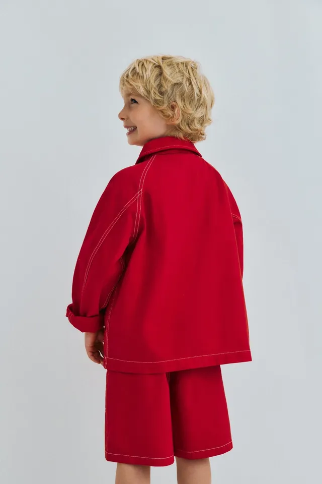 The New Society Cosmos bermuda Tulip Red cotone