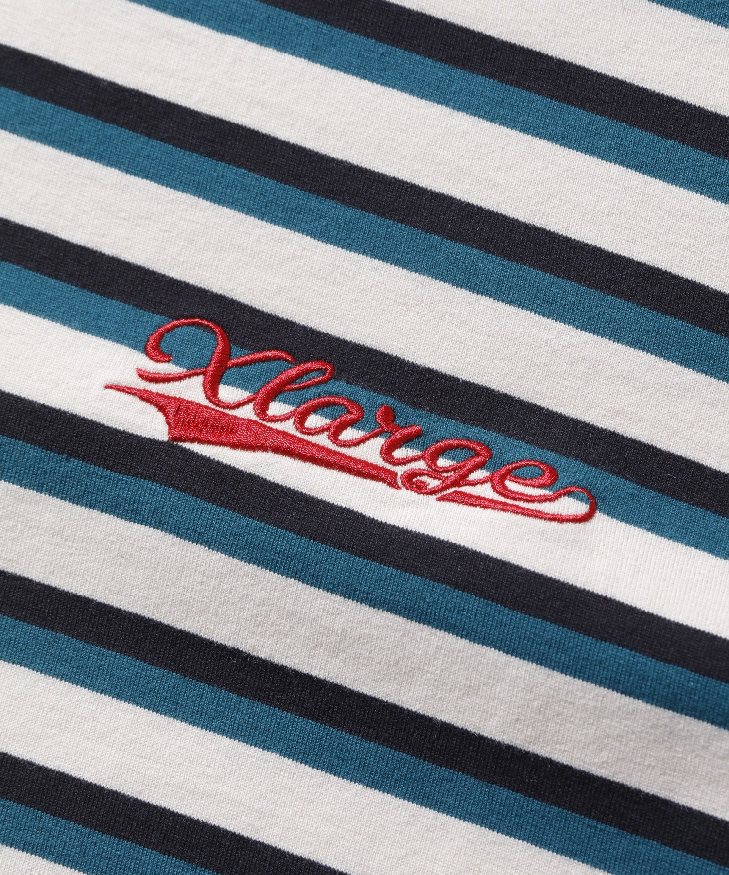 X-Large Baseball Logo Striped S/S Tee maglietta a righe