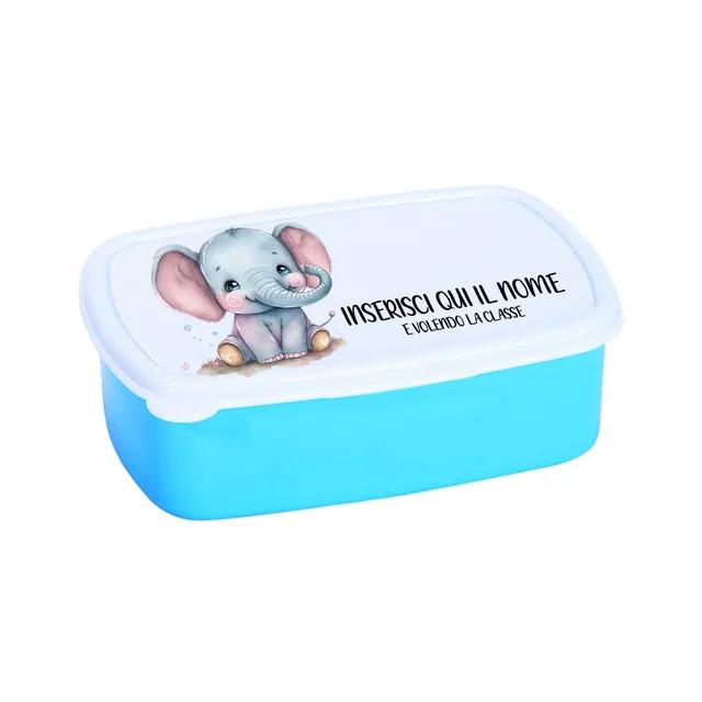 Mr. Gadgets Porta Merenda Elefante Azzurro Scatola Bambini