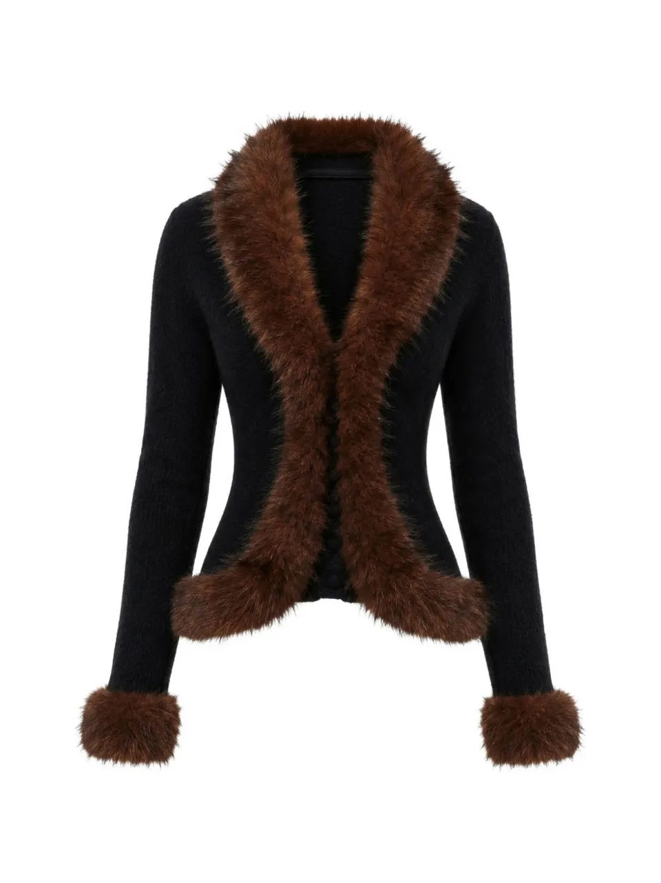 Self-Portrait AW26-148C cardigan nero donna