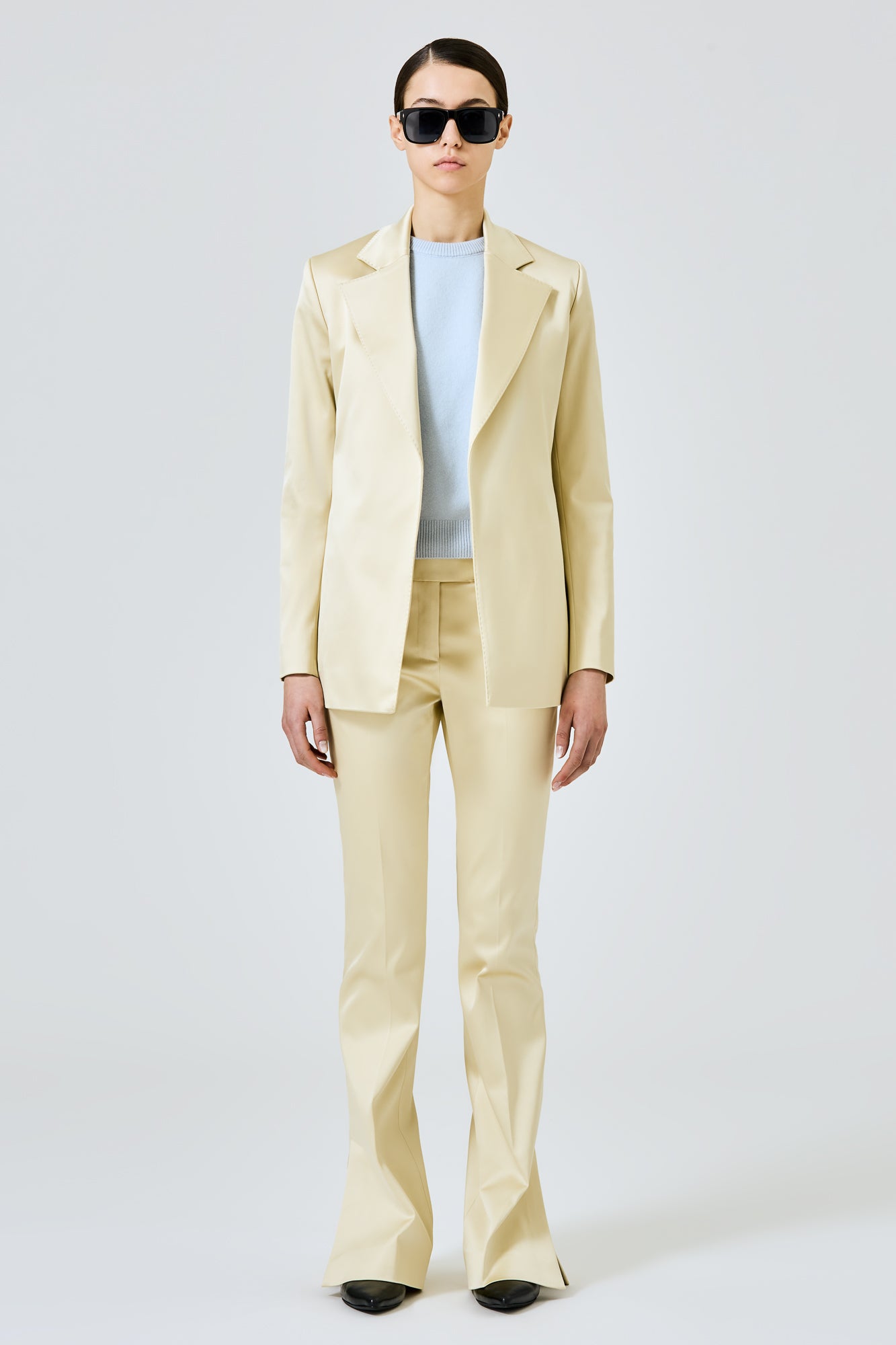 Sa Su Phi Bea Blazer giacca gialla seta cotone stretch