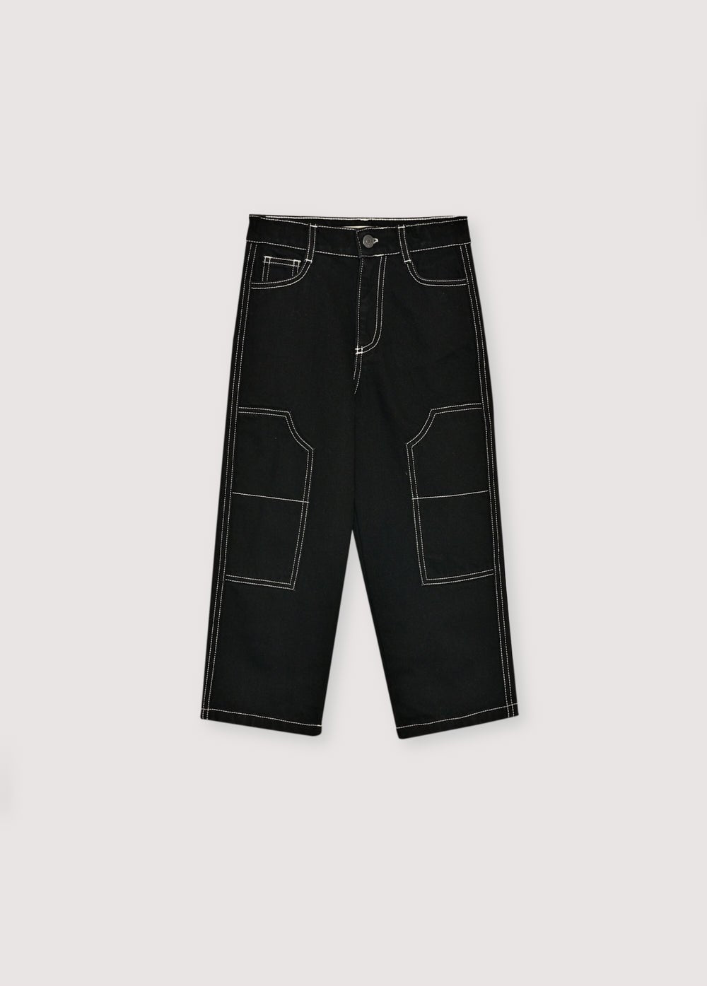 The New Society Yaiza pantaloni 6y Eclipse Noir cotone