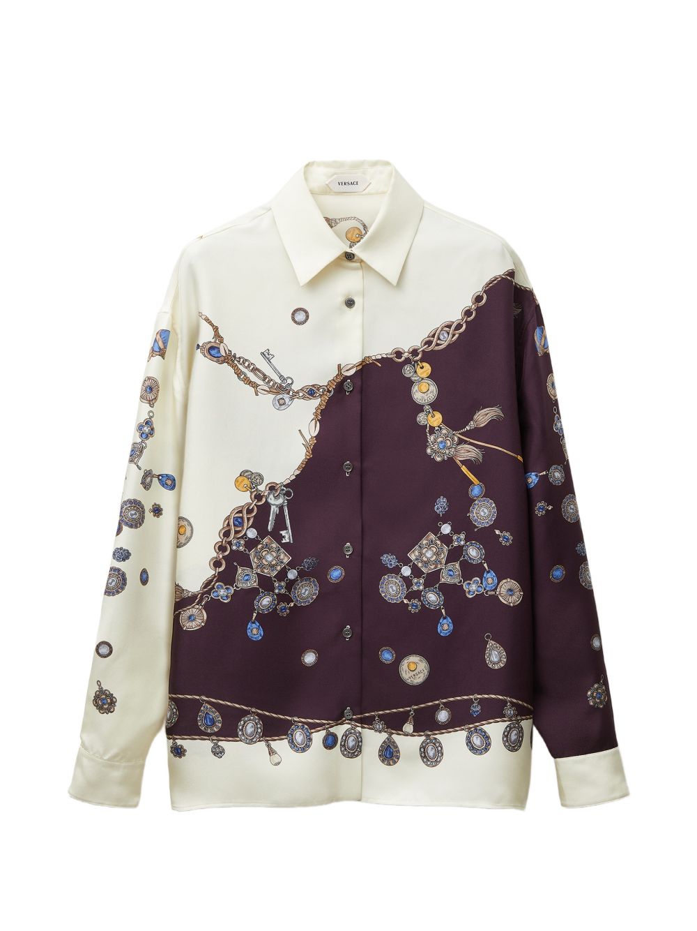 Versace 1025686 camicia donna bordeaux