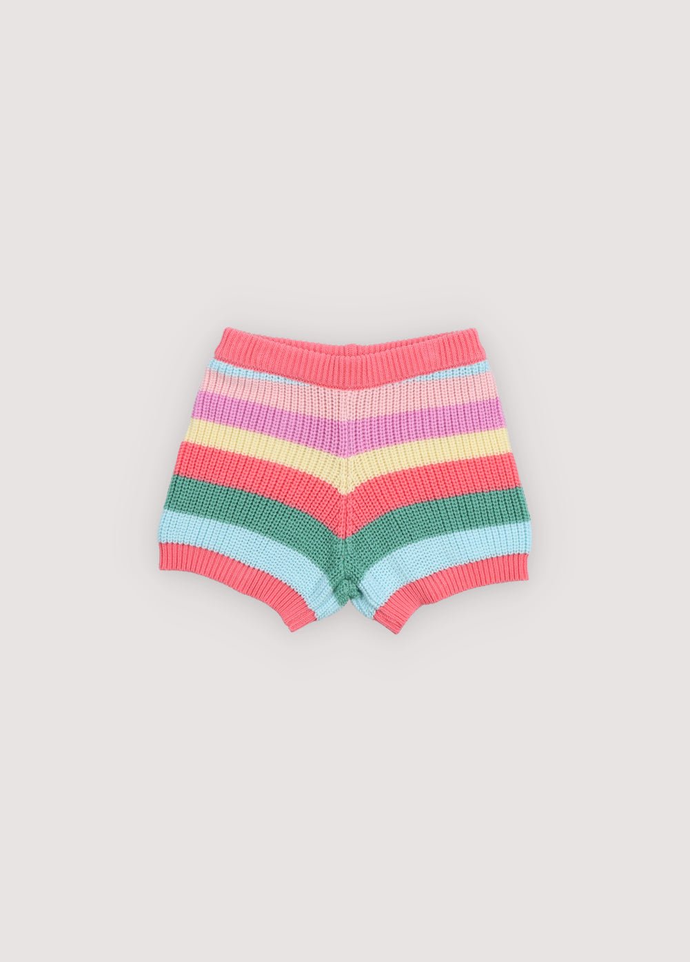 THE NEW SOCIETY Canela Flamingo Pink shorts righe cotone bio