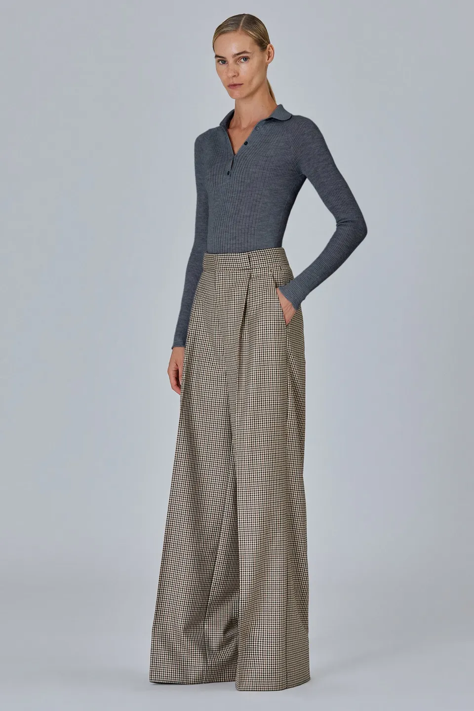 Sa Su Phi polo cashmere seta a coste taglia 38 blu
