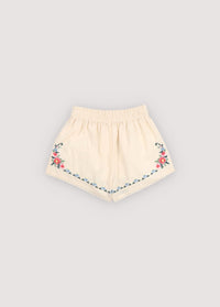 The New Society Narcise Short pantaloncini ecru ricamati
