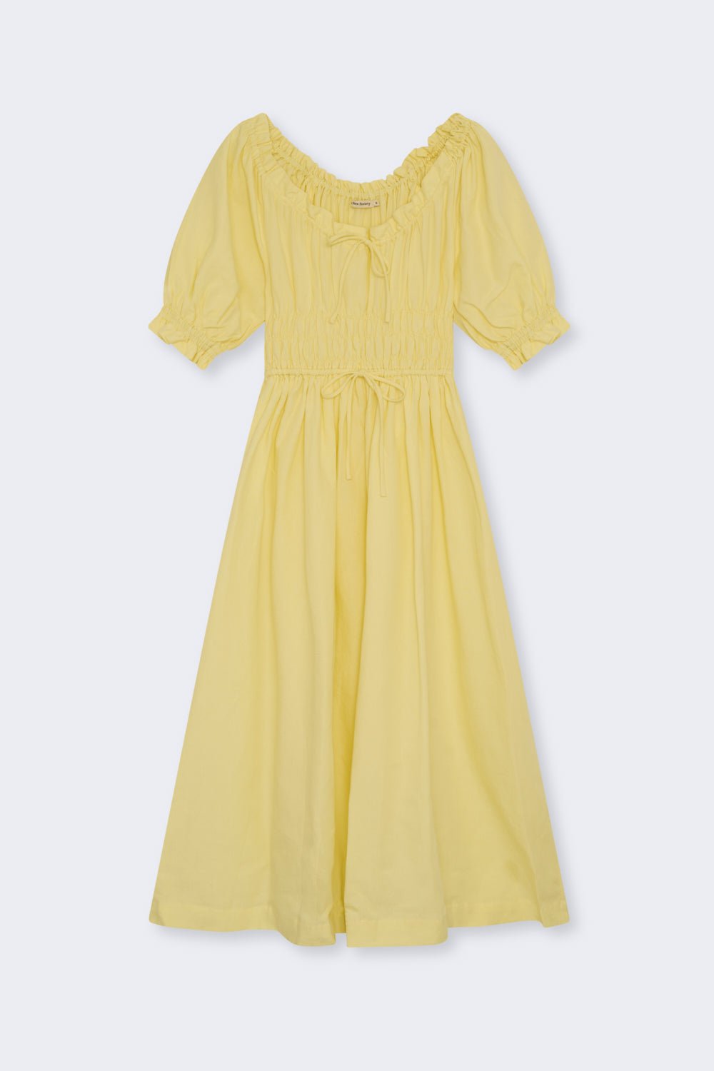 The New Society Amaryllis Vestito Donna Lino Giallo