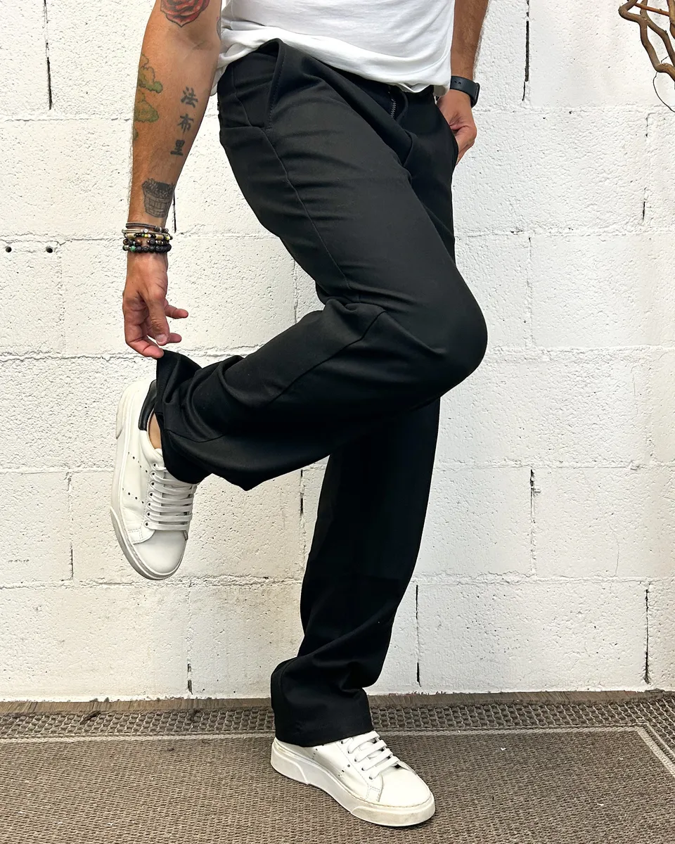 ONLYONE GIANNI LUPO Loose pantaloni nero regolare