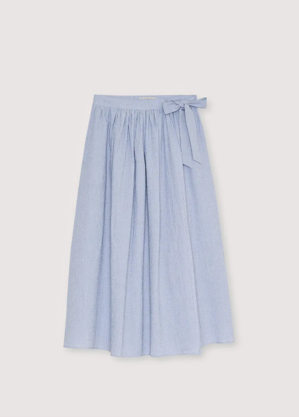 The New Society Cloe Gonna Lunga Donna Blu Gessato