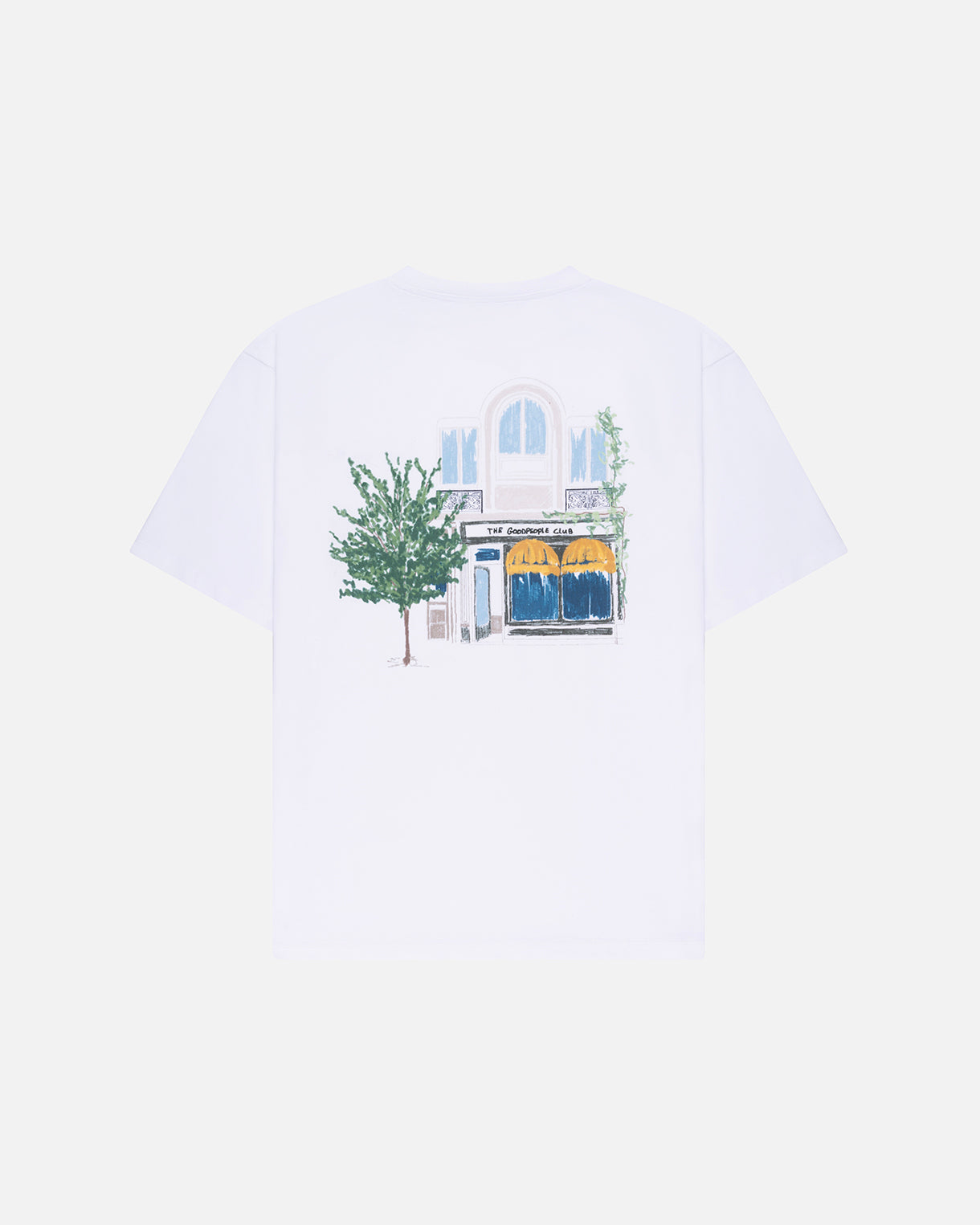 GOODPEOPLE Tphoto t-shirt bianca cotone con stampa