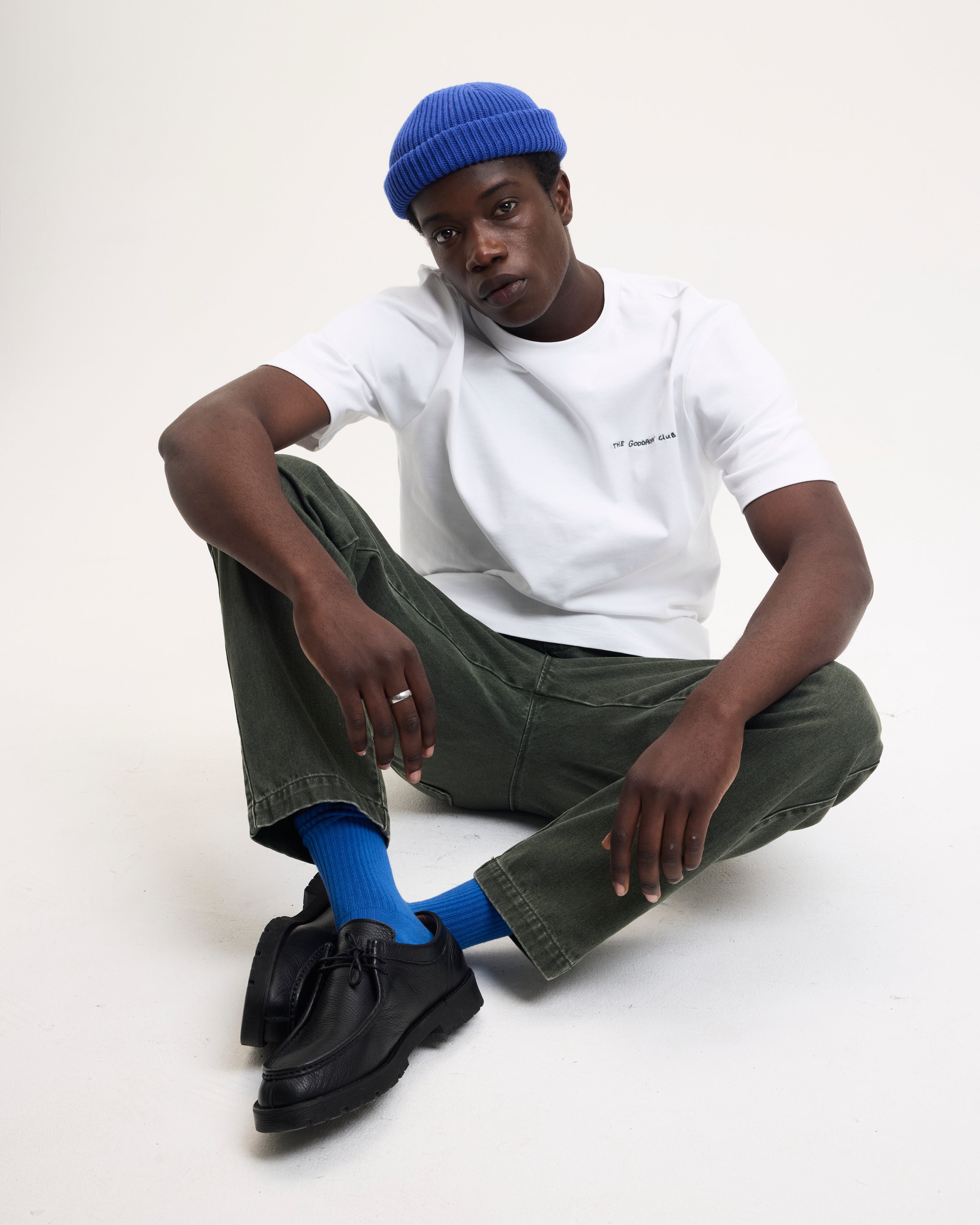 GOODPEOPLE Tphoto t-shirt bianca cotone con stampa
