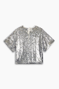 The New Society Muse top donna paillettes nero