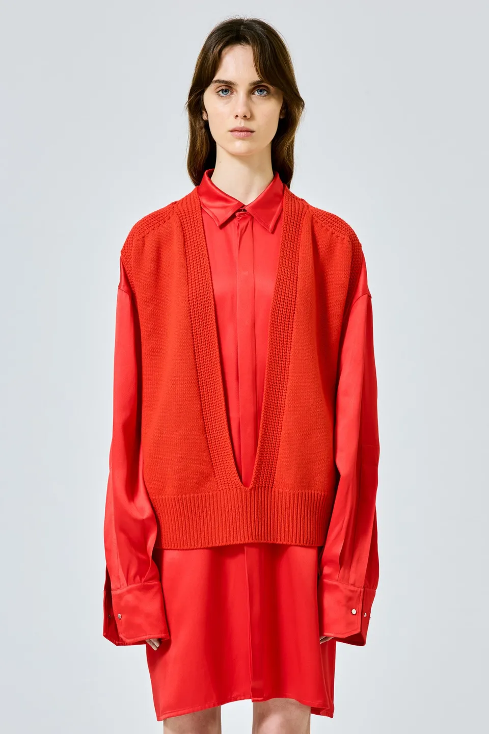 Sa Su Phi top cashmere scollo a V rosso