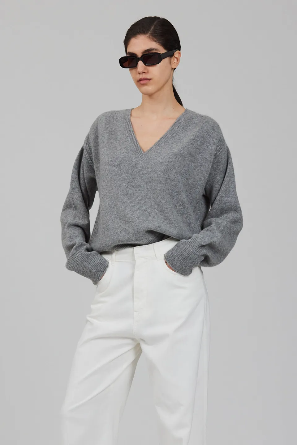 Sa Su Phi Lavinia maglione cashmere scollo V nero