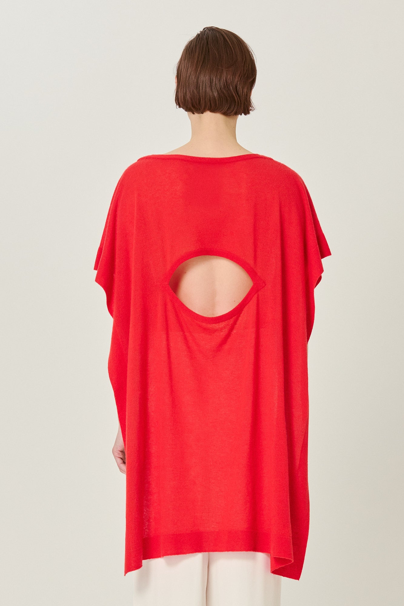 Sa Su Phi cardigan poncho cashmere seta avorio
