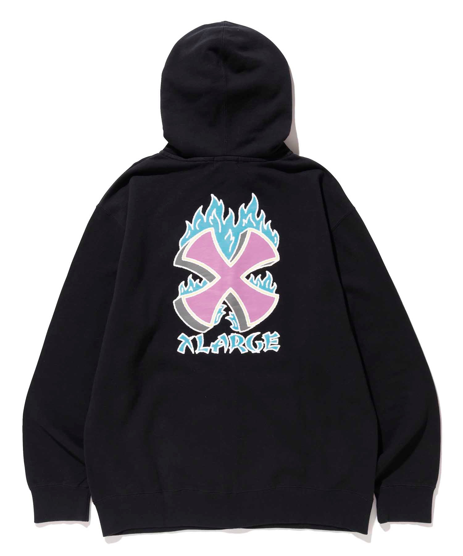 X-Large Crossfire felpa full zip bianca cotone