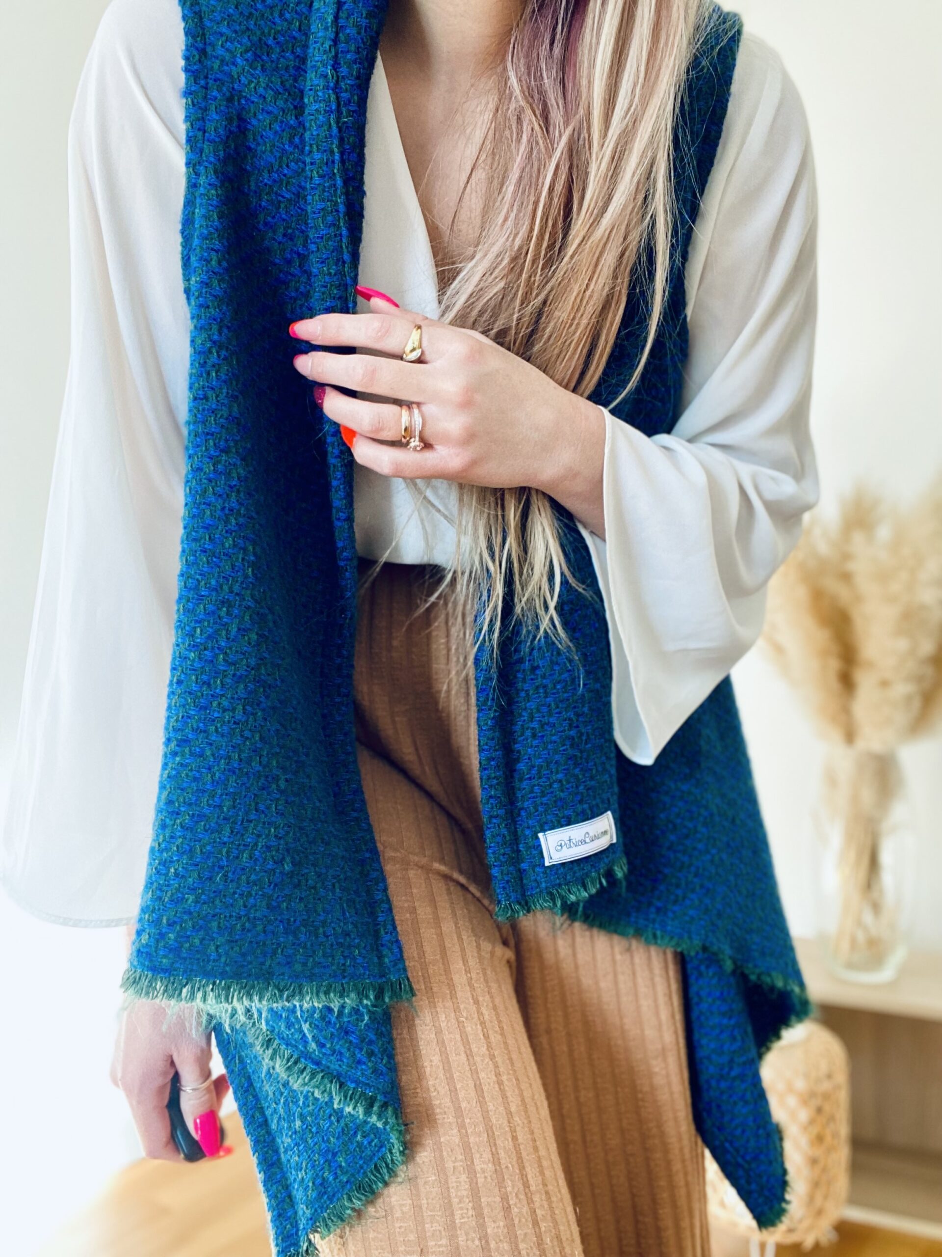 Patrice Lauri Anne Poncho Gilet donna in cotone
