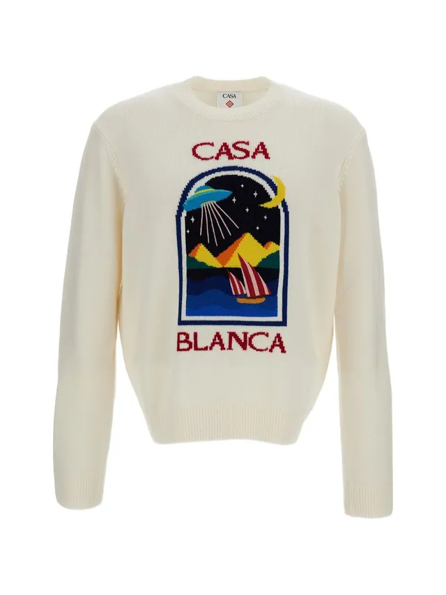 Casablanca M-PF26-KW-1431-01 felpa panna uomo