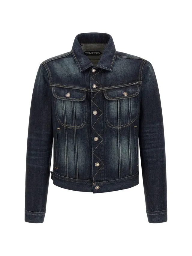 Tom Ford DJI001 giacca indigo uomo classica