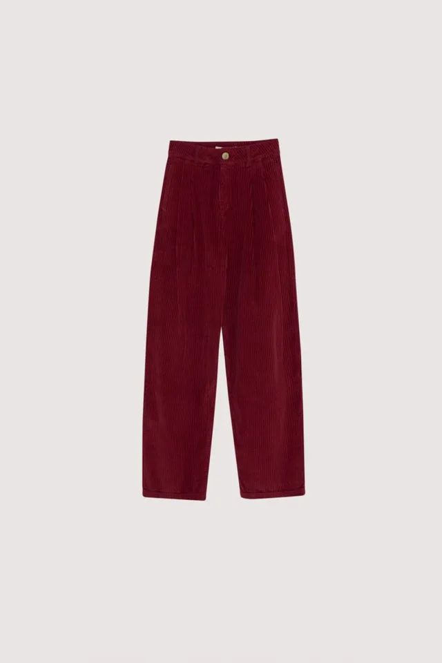 The New Society Nicol Pantaloni Teen Velluto Prugna