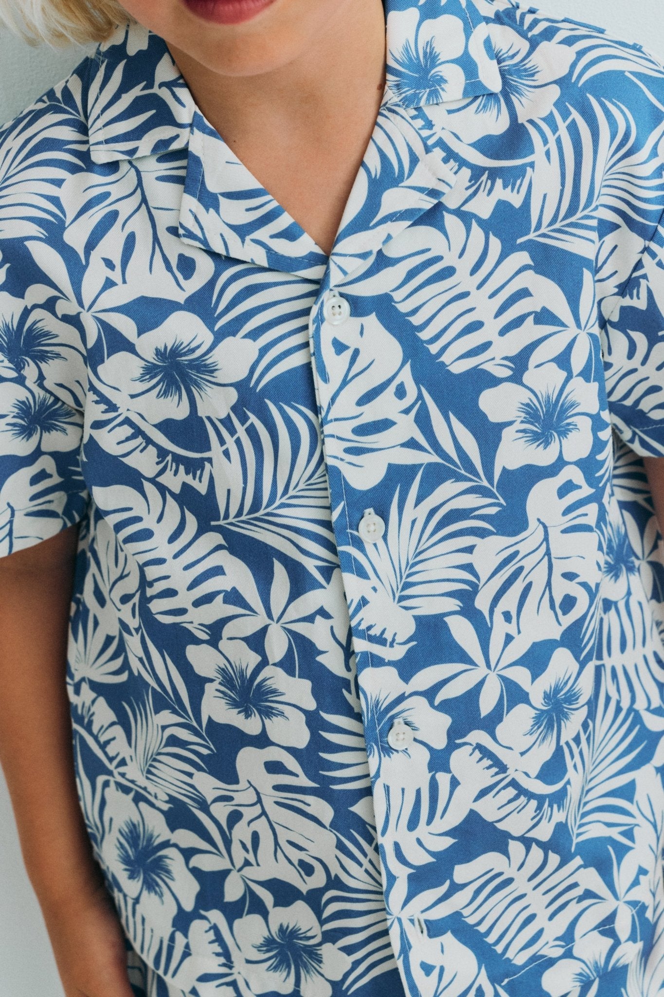 The New Society Garden camicia bambino cotone tropicale