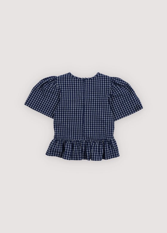 The New Society Jasmine top bambina 12 anni quadretti