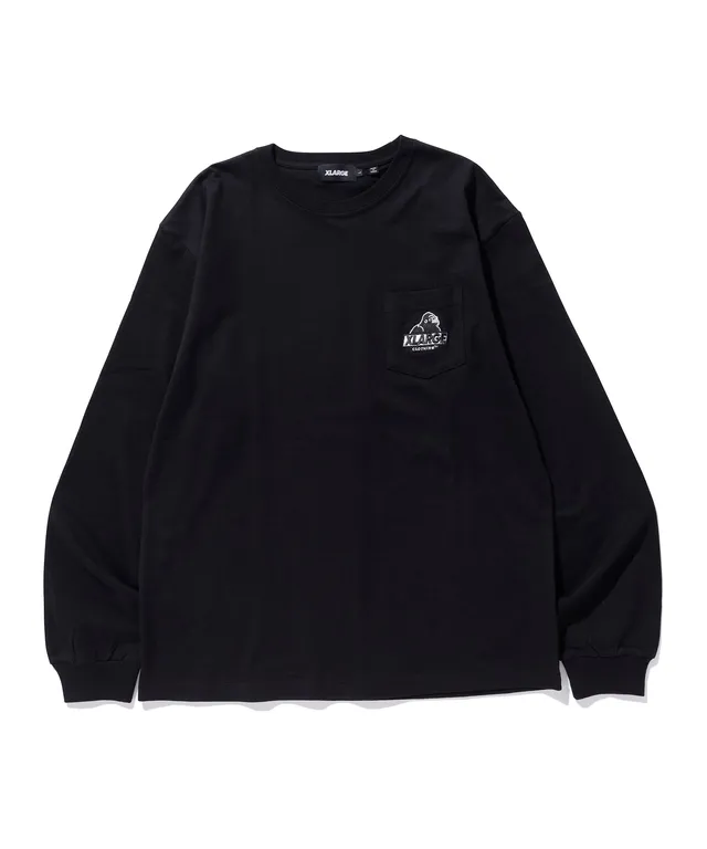 X-Large L/S Pocket Tee Embroidery Slanted OG t-shirt bianca cotone